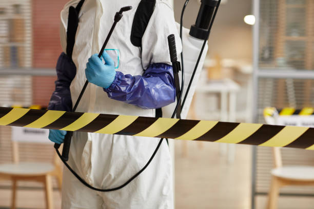 Professional Biohazard Cleanup technician working in Whitman, MA